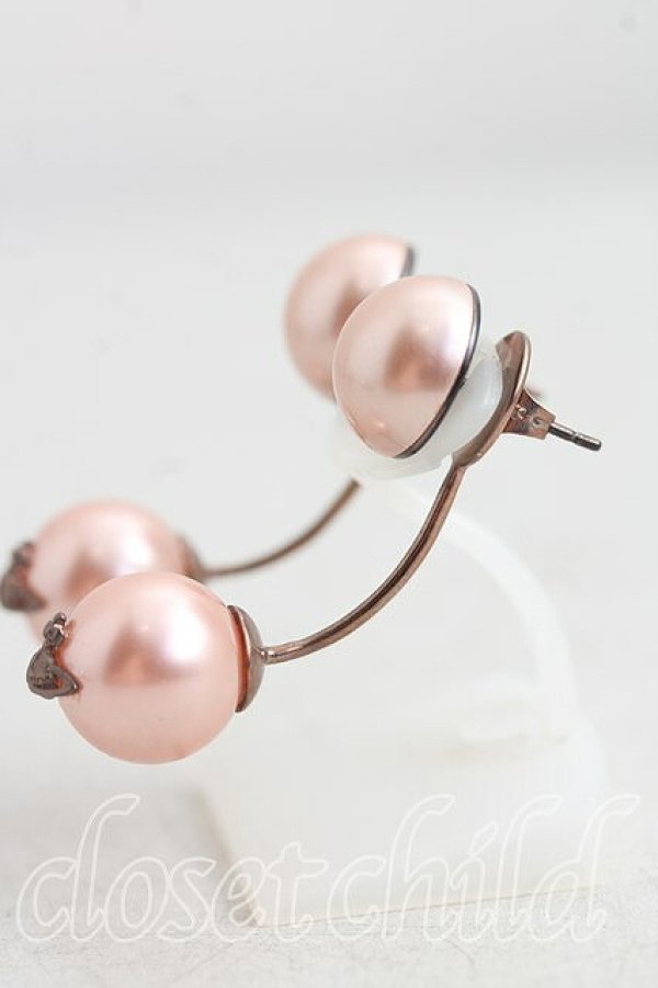 画像2: ヴィヴィアンウエストウッド 中古 / Demiパールピアス  ピンク  H-26-03-08-040-er-OD-ZH (2)