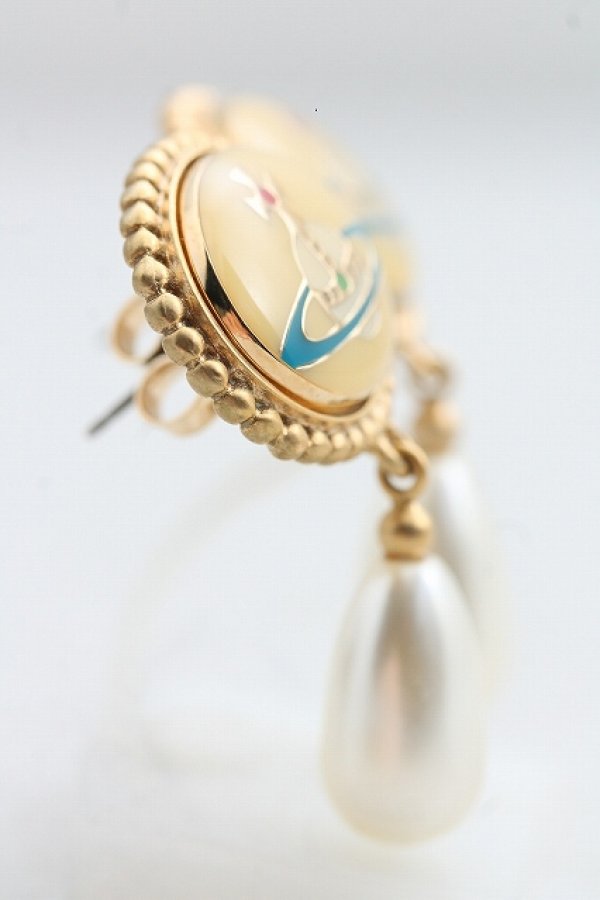 画像3: ヴィヴィアンウエストウッド 中古 / エナメルボタンピアスエナメルボタンピアス  ベージュ  H-26-03-08-004-er-OD-ZH (3)