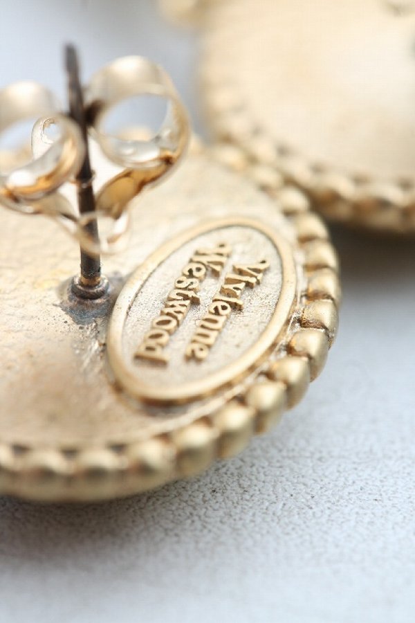 画像4: ヴィヴィアンウエストウッド 中古 / エナメルボタンピアスエナメルボタンピアス  ベージュ  H-26-03-08-004-er-OD-ZH (4)