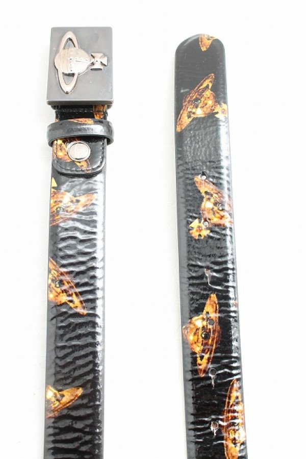 画像2: ヴィヴィアンウエストウッド 中古 / タイムマシーンベルト  黒  H-26-03-08-009-gd-OD-ZH (2)