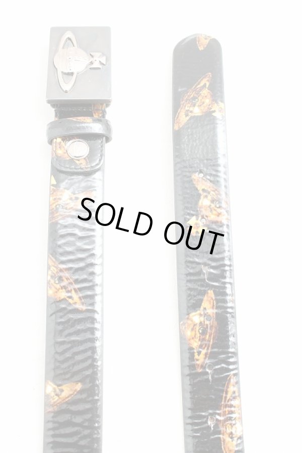 画像2: ヴィヴィアンウエストウッド 中古 / タイムマシーンベルト  黒  H-26-03-08-009-gd-OD-ZH (2)