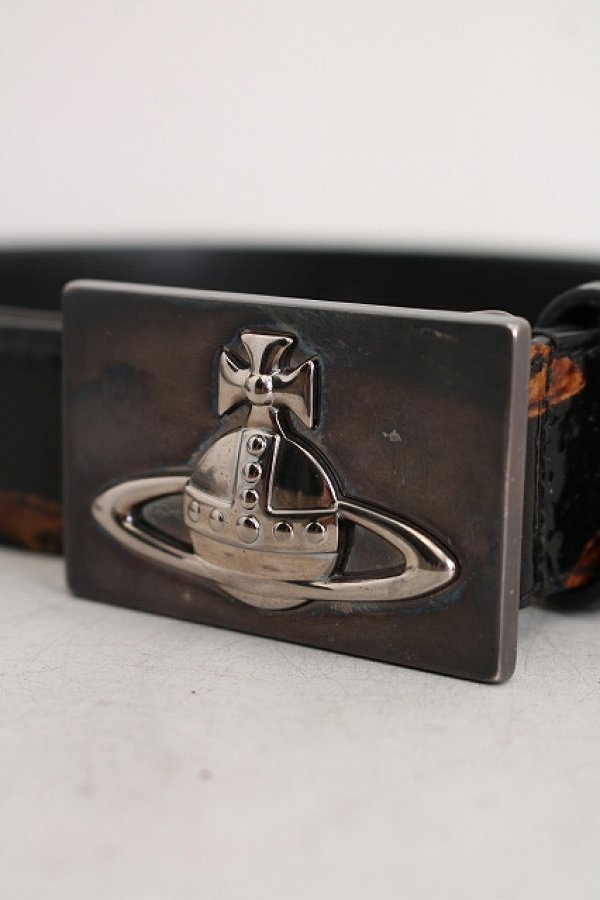 画像4: ヴィヴィアンウエストウッド 中古 / タイムマシーンベルト  黒  H-26-03-08-009-gd-OD-ZH (4)