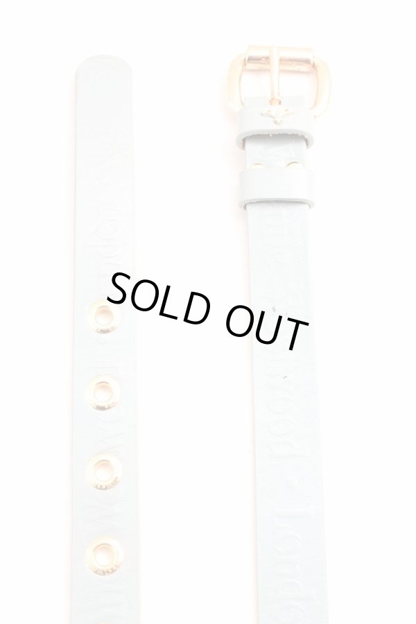 画像2: ヴィヴィアンウエストウッド 中古 / ロゴレザーベルト  サックス  H-26-03-08-012-gd-OD-ZH (2)