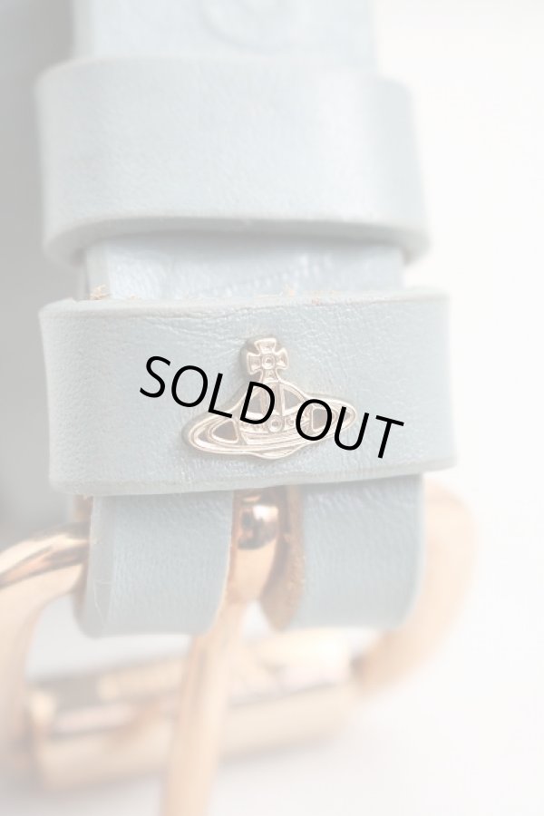 画像4: ヴィヴィアンウエストウッド 中古 / ロゴレザーベルト  サックス  H-26-03-08-012-gd-OD-ZH (4)