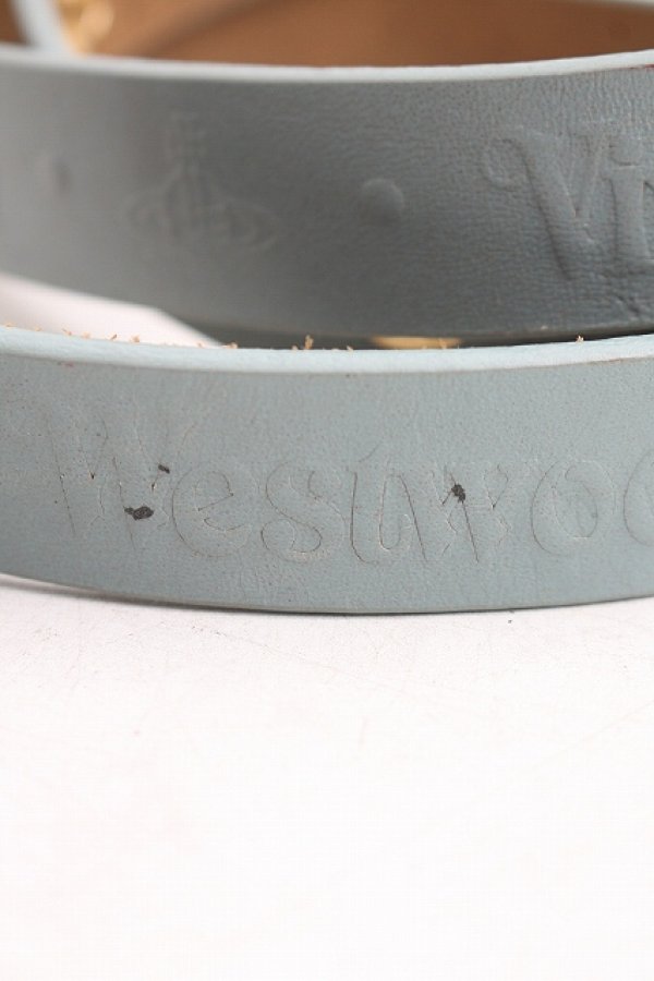 画像5: ヴィヴィアンウエストウッド 中古 / ロゴレザーベルト  サックス  H-26-03-08-012-gd-OD-ZH (5)