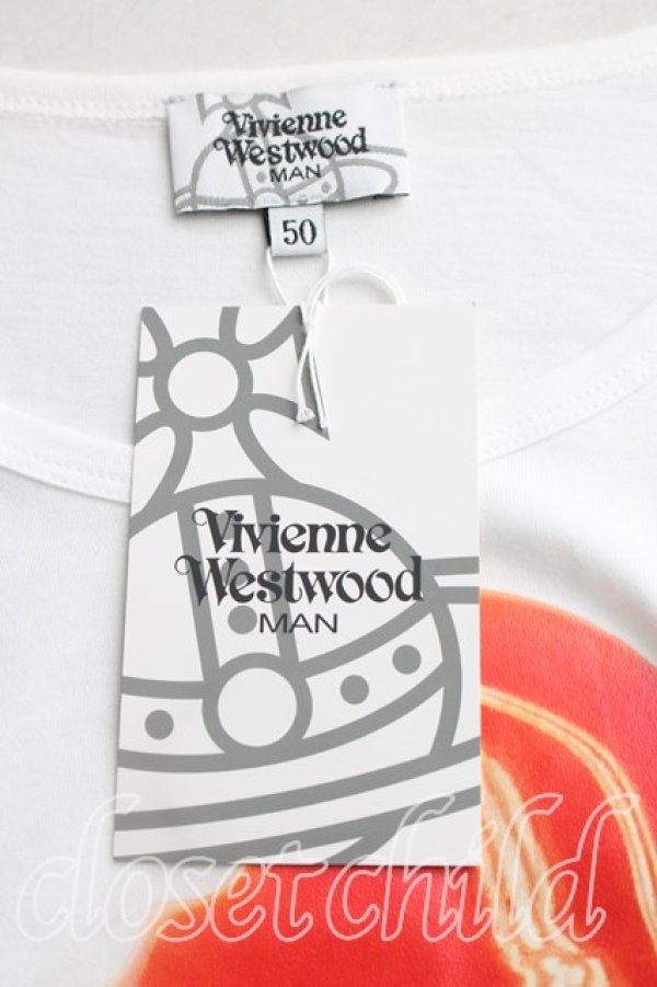 画像3: ヴィヴィアンウエストウッド MAN 中古 / アイスクリームオーブラウンドネックTシャツ 50（メンズXL相当） 白  H-26-03-15-019-ts-OD-ZH (3)