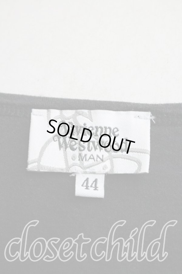 画像3: ヴィヴィアンウエストウッド MAN 中古 / アイスクリームオーブラウンドネックTシャツ 44（メンズS相当） 黒  H-26-03-15-020-ts-OD-ZH (3)
