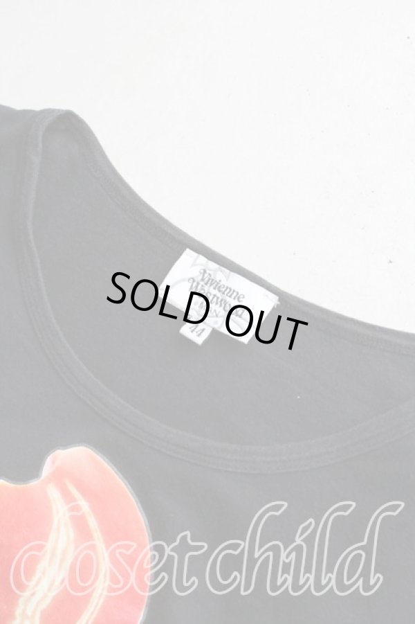 画像5: ヴィヴィアンウエストウッド MAN 中古 / アイスクリームオーブラウンドネックTシャツ 44（メンズS相当） 黒  H-26-03-15-020-ts-OD-ZH (5)