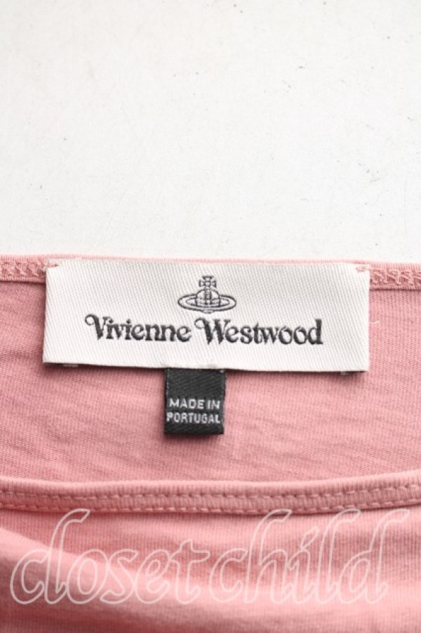 画像3: ヴィヴィアンウエストウッド 中古 / オーガニック天竺Tシャツ M ピンク  H-26-03-15-022-ts-OD-ZH (3)
