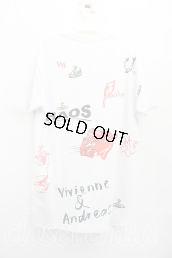 画像2: ヴィヴィアンウエストウッド 中古 / LOGOS　Tシャツ S 白  H-26-03-15-024-to-OD-ZH (2)