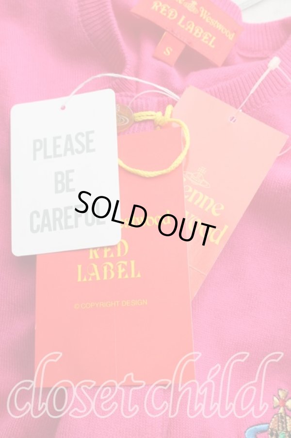 画像4: ヴィヴィアンウエストウッド 中古 / カラーオーブ刺繍カーディガン S ピンク  H-26-03-15-026-to-OD-ZH (4)