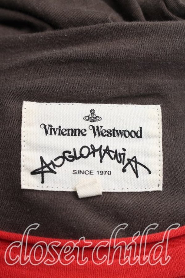 画像3: ANGLOMANIA 中古 / アングロフィリアスクエアカットソーワンピ 38（M相当） カーキｘ赤  H-26-03-15-003-op-OD-ZH (3)