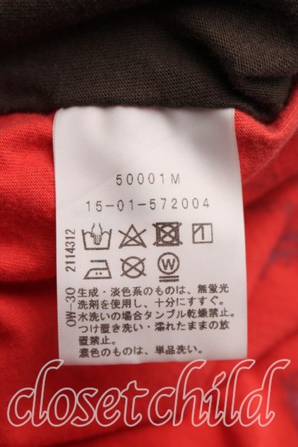 画像4: ANGLOMANIA 中古 / アングロフィリアスクエアカットソーワンピ 38（M相当） カーキｘ赤  H-26-03-15-003-op-OD-ZH (4)