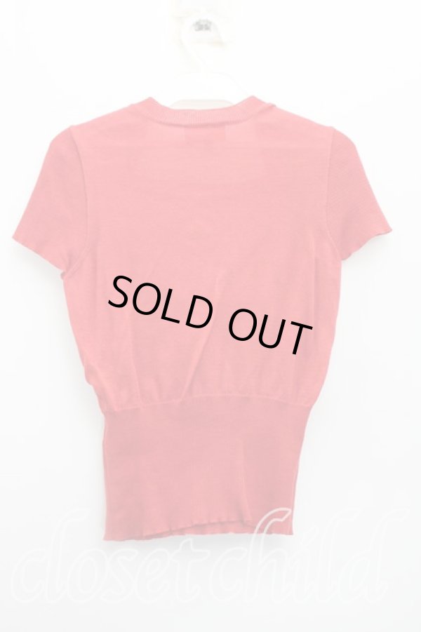 画像2: ヴィヴィアンウエストウッド 中古 / カラーオーブ刺繍サマーニット S 赤  H-26-03-15-029-to-OD-ZH (2)