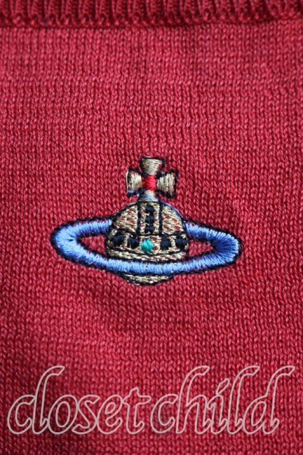 画像6: ヴィヴィアンウエストウッド 中古 / カラーオーブ刺繍サマーニット S 赤  H-26-03-15-029-to-OD-ZH (6)
