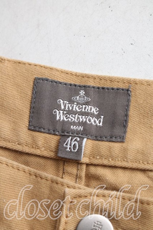 画像3: ヴィヴィアンウエストウッド MAN 中古 / オーブステッチパンツ 46（メンズM相当） 茶  H-26-03-15-039-pa-OD-ZH (3)
