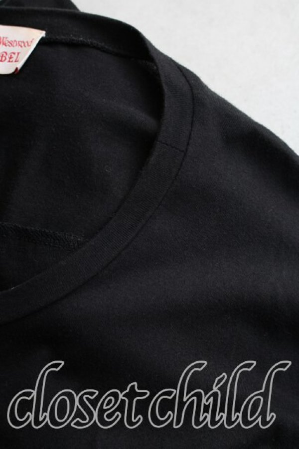 画像6: ヴィヴィアンウエストウッド 中古 / オーガニック天竺バニーインフレームTシャツワンピース 2（9号相当） 黒  H-26-03-15-004-op-OD-ZH (6)