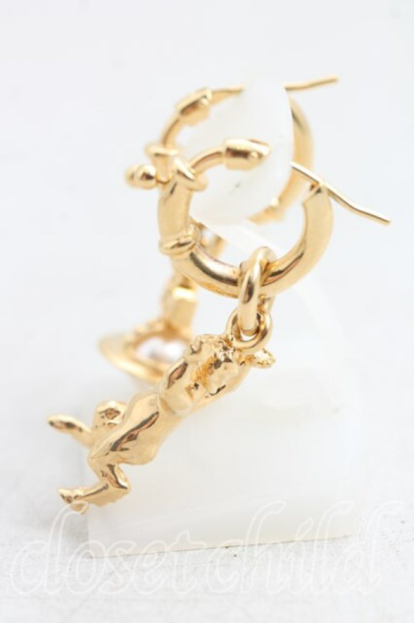 画像2: ヴィヴィアンウエストウッド 中古 / ANGLO PEARLピアス  ゴールド  H-26-03-15-052-er-OD-ZH (2)