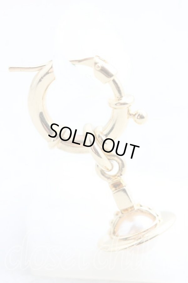 画像2: ヴィヴィアンウエストウッド MAN 中古 / ANGLO PEARLシングルピアス  ゴールド  H-26-03-15-053-er-OD-ZH (2)