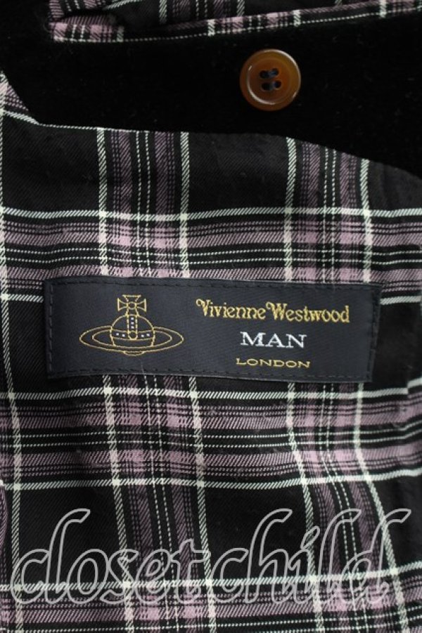画像3: ヴィヴィアンウエストウッド MAN 中古 / タータンチェックジャケット  緑  H-26-03-15-001-jc-OD-ZH (3)
