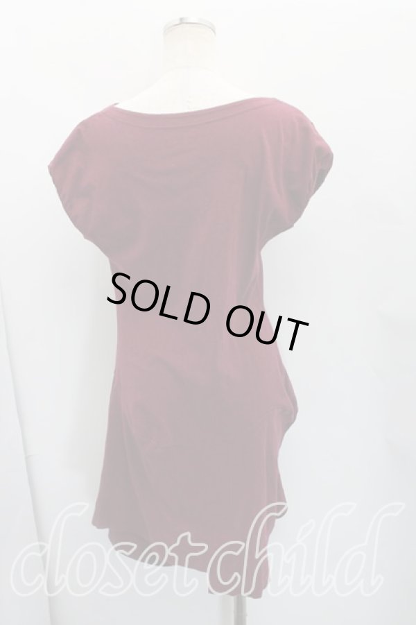 画像2: ヴィヴィアンウエストウッド 中古 / 単色オーブ刺繍カットソーワンピ 2（9号相当） 紫  H-26-03-15-006-op-OD-ZH (2)