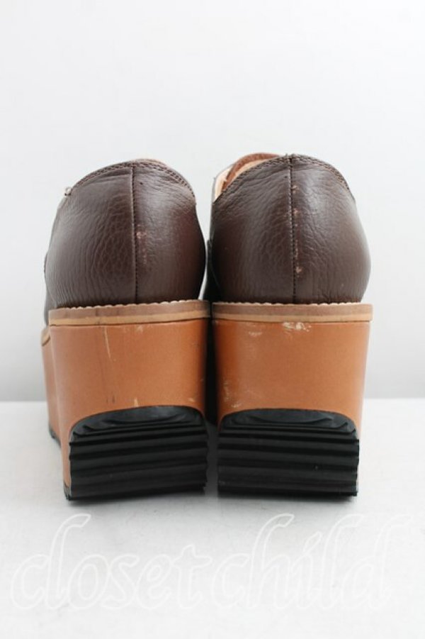 画像4: ヴィヴィアンウエストウッド 中古 / ウェッジソールシューズ 37（23.5cm相当） 茶  H-26-03-15-059-sh-OD-ZH (4)