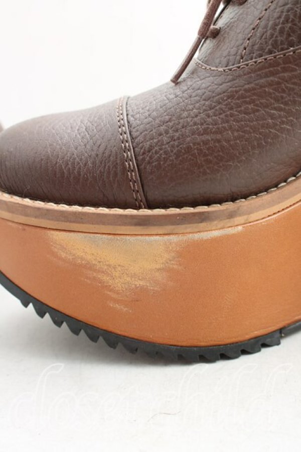 画像6: ヴィヴィアンウエストウッド 中古 / ウェッジソールシューズ 37（23.5cm相当） 茶  H-26-03-15-059-sh-OD-ZH (6)