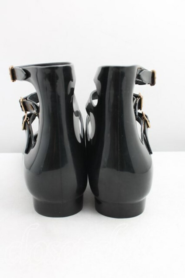 画像4: ヴィヴィアンウエストウッド×Melissa 中古 / 3ストラップシューズ EU38（24cm相当） 黒  H-26-03-15-061-sh-OD-ZH (4)