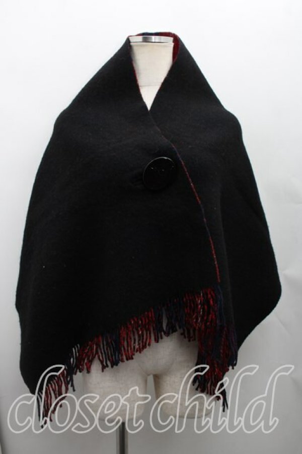 画像2: ヴィヴィアンウエストウッド 中古 / リバーシブルストール  黒  H-26-03-15-071-gd-OD-ZH (2)