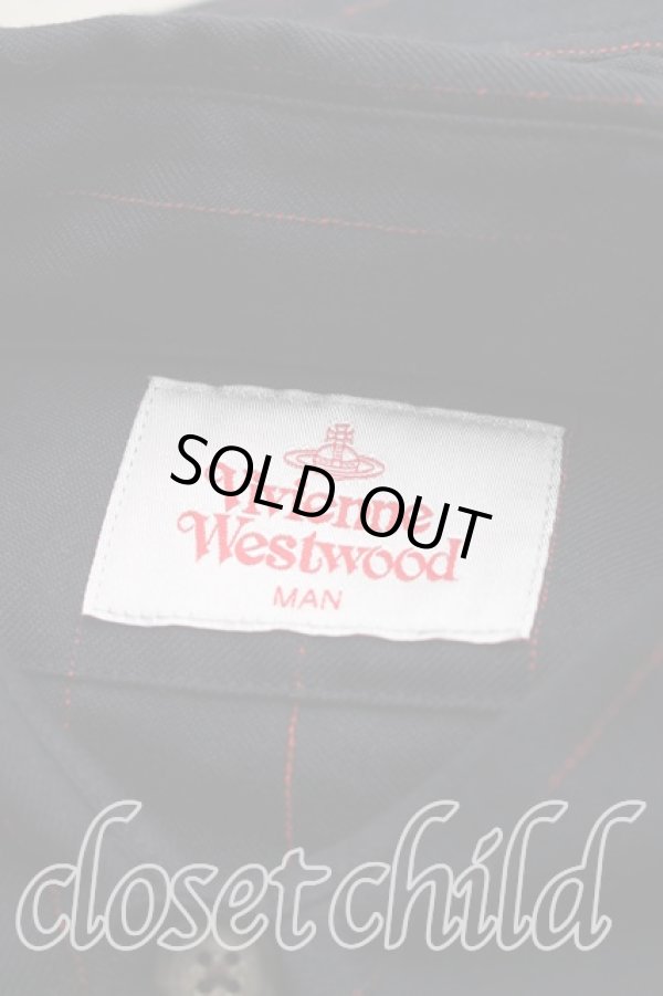 画像3: ヴィヴィアンウエストウッド MAN 中古 / ストライプシャツ FREE 紺  H-26-03-15-010-bl-OD-ZH (3)