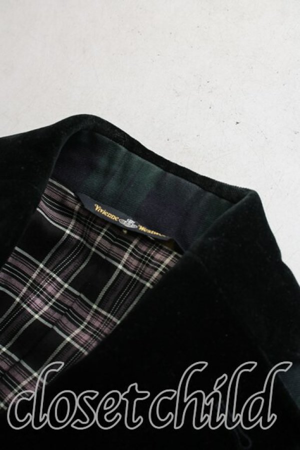 画像6: ヴィヴィアンウエストウッド MAN 中古 / タータンチェックジャケット  緑  H-26-03-15-001-jc-OD-ZH (6)
