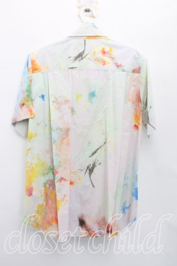 画像2: ANGLOMANIA 中古 / スプレーptシャツ 38（M相当） カーキ  H-26-03-15-012-bl-OD-ZH (2)