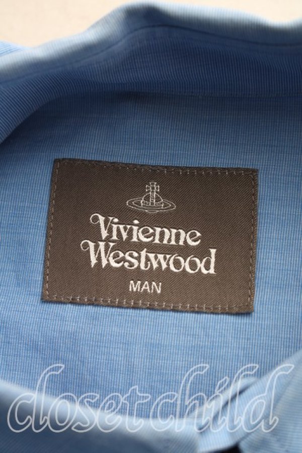 画像3: ヴィヴィアンウエストウッド MAN 中古 / エスキモーアウターシャツ FREE 青  H-26-03-15-013-bl-OD-ZH (3)