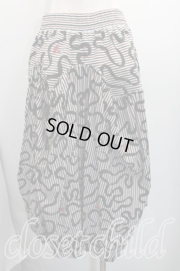 画像2: ヴィヴィアンウエストウッド 中古 / VERMICELLI ORBスカート 00（ワンサイズ） 茶ｘ黒  H-26-03-15-016-sk-OD-ZH (2)