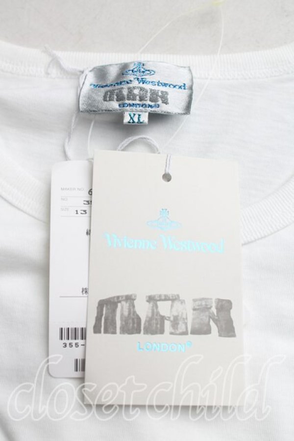 画像3: ヴィヴィアンウエストウッド MAN 中古 / カラーオーブ刺繍Tシャツ XL 白  H-26-03-22-020-ts-OD-ZH (3)