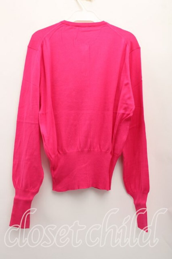 画像2: ヴィヴィアンウエストウッド 中古 / カラーオーブ刺繍カーディガン L ショッキングピンク  H-26-03-22-021-to-OD-ZH (2)