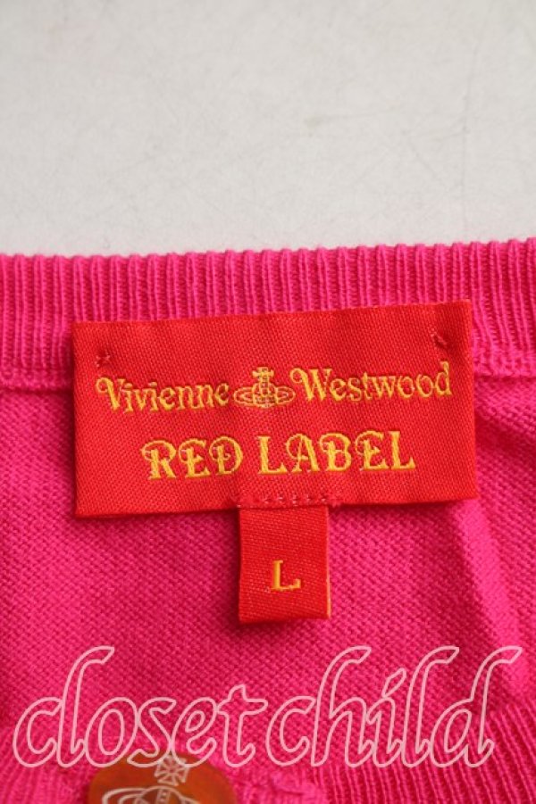 画像3: ヴィヴィアンウエストウッド 中古 / カラーオーブ刺繍カーディガン L ショッキングピンク  H-26-03-22-021-to-OD-ZH (3)