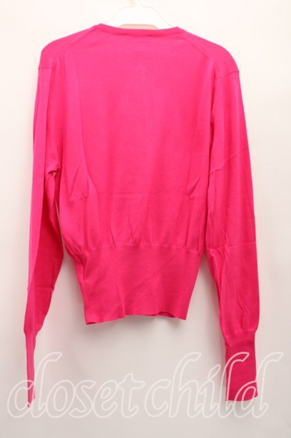 画像2: ヴィヴィアンウエストウッド 中古 / カラーオーブ刺繍カーディガン M ショッキングピンク  H-26-03-22-022-to-OD-ZH (2)