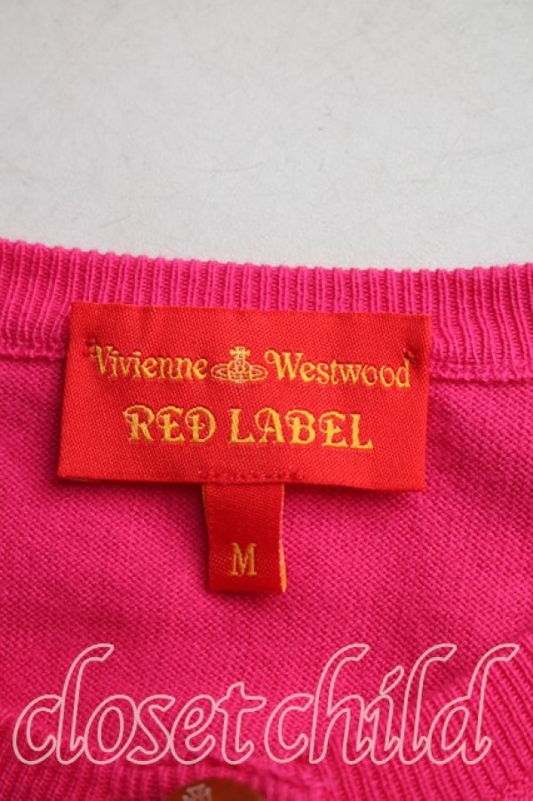 画像3: ヴィヴィアンウエストウッド 中古 / カラーオーブ刺繍カーディガン M ショッキングピンク  H-26-03-22-022-to-OD-ZH (3)