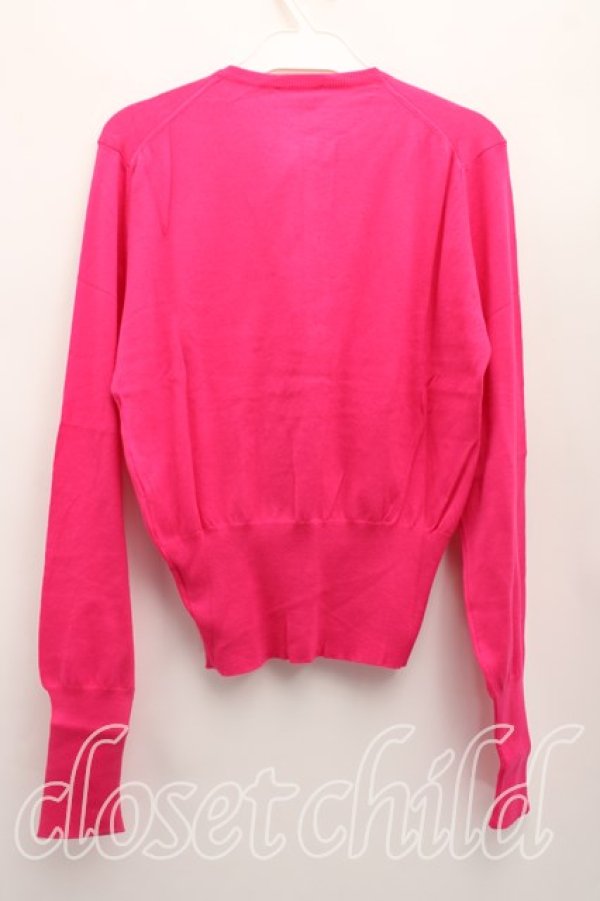 画像2: ヴィヴィアンウエストウッド 中古 / カラーオーブ刺繍カーディガン S ショッキングピンク  H-26-03-22-023-to-OD-ZH (2)