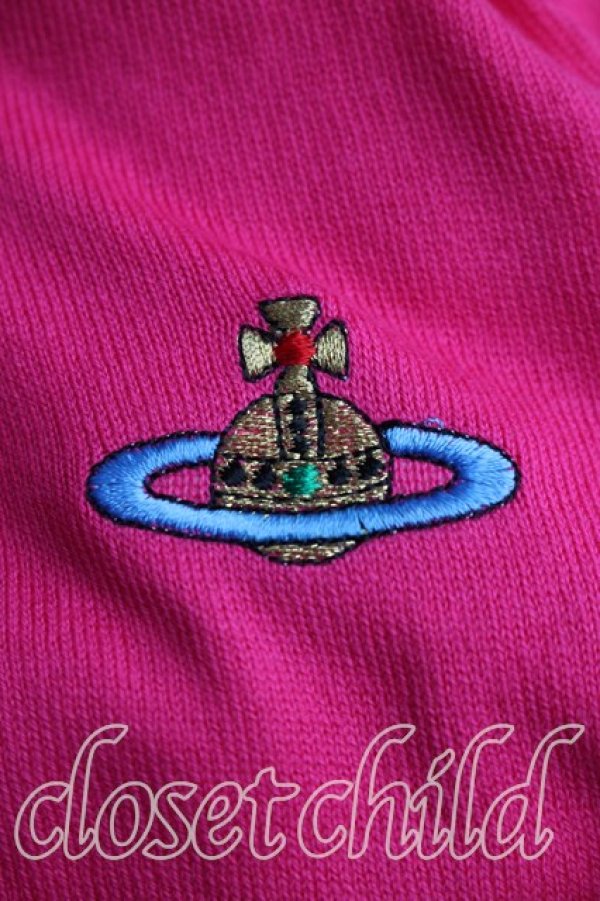 画像7: ヴィヴィアンウエストウッド 中古 / カラーオーブ刺繍カーディガン S ショッキングピンク  H-26-03-22-023-to-OD-ZH (7)