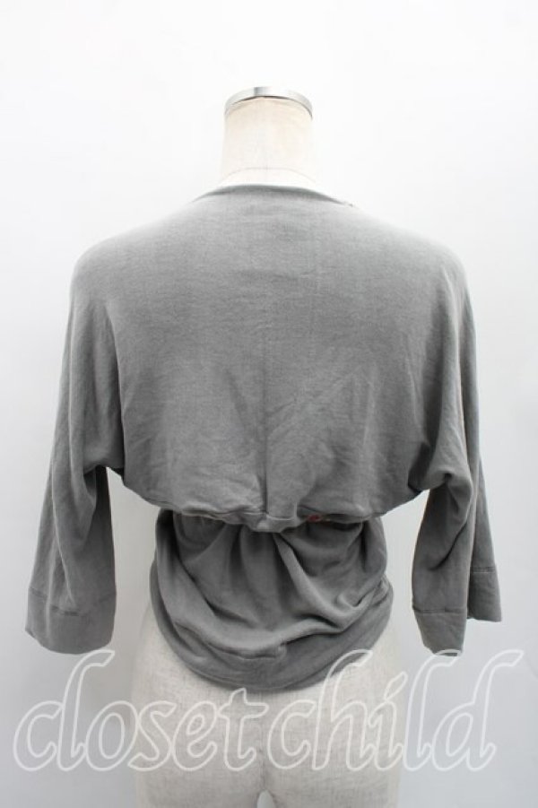 画像2: ヴィヴィアンウエストウッド 中古 / リバティ切替カシュクール M 灰  H-26-03-22-024-to-OD-ZH (2)