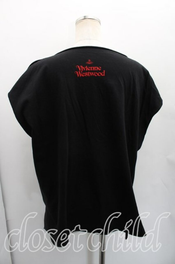 画像2: ヴィヴィアンウエストウッド 中古 / FAST SLOWスクエアTシャツ  黒  H-26-03-22-025-to-OD-ZH (2)