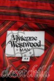 画像3: ヴィヴィアンウエストウッド MAN 中古 / ストライプタイ付キシャツ 44（メンズS相当） 赤  H-26-03-22-028-bl-OD-ZH (3)