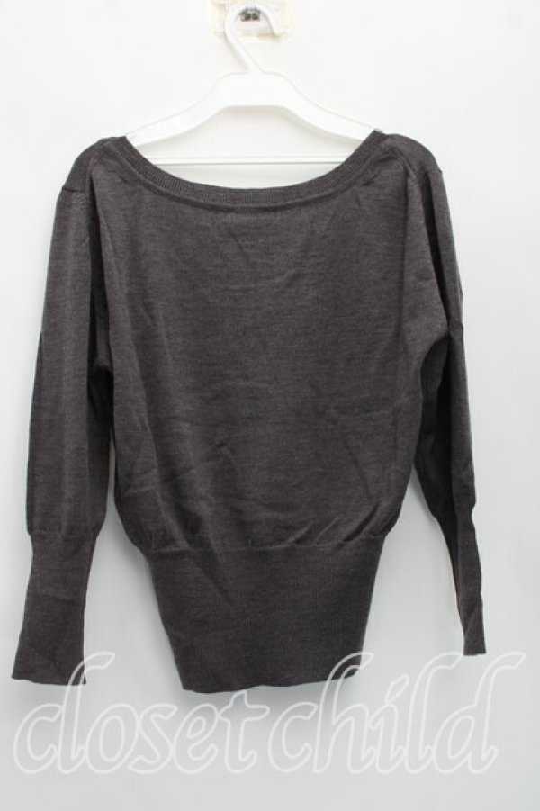 画像2: ヴィヴィアンウエストウッド 中古 / カラーオーブ刺繍ニット S 灰  H-26-03-22-029-to-OD-ZH (2)