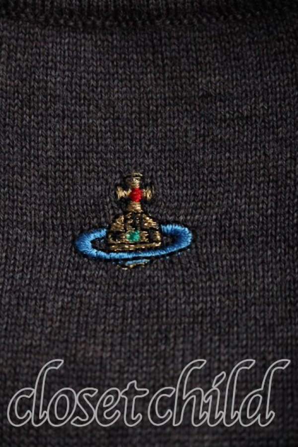 画像5: ヴィヴィアンウエストウッド 中古 / カラーオーブ刺繍ニット S 灰  H-26-03-22-029-to-OD-ZH (5)