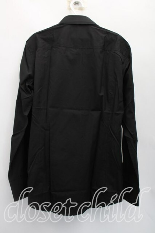 画像2: ヴィヴィアンウエストウッド MAN 中古 / アシメカラーシャツ 46（メンズM相当） 黒  H-26-03-22-030-bl-OD-ZH (2)