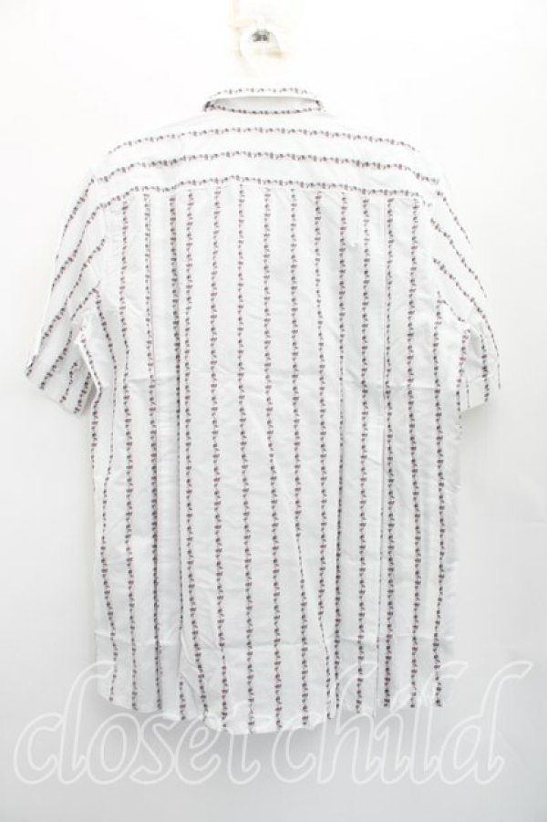 画像2: ヴィヴィアンウエストウッド MAN 中古 / ローズpt半袖シャツ 46（メンズM相当） 白  H-26-03-22-031-bl-OD-ZH (2)