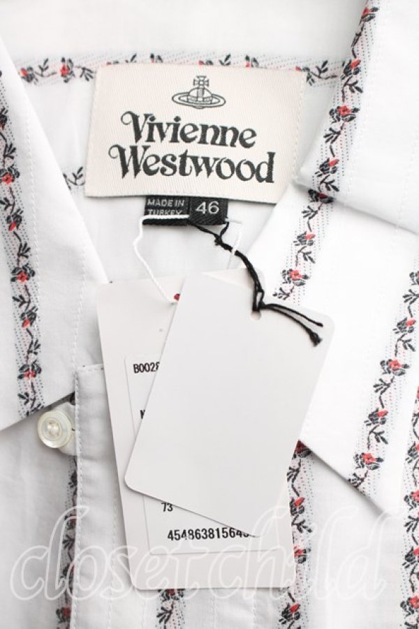 画像3: ヴィヴィアンウエストウッド MAN 中古 / ローズpt半袖シャツ 46（メンズM相当） 白  H-26-03-22-031-bl-OD-ZH (3)