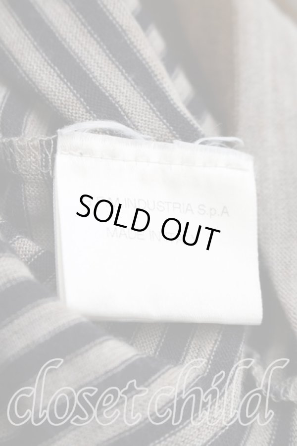 画像4: ANGLOMANIA 中古 / ボーダータートルワンピ S 茶ｘ灰  H-26-03-22-003-op-OD-ZH (4)